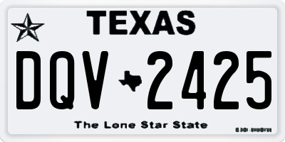 TX license plate DQV2425