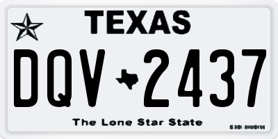 TX license plate DQV2437