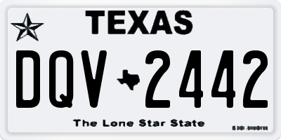 TX license plate DQV2442