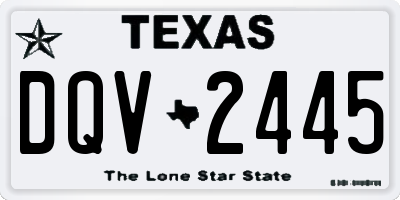 TX license plate DQV2445