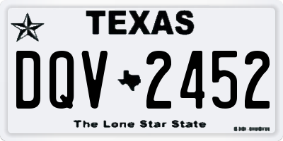 TX license plate DQV2452