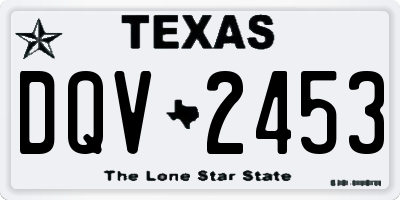 TX license plate DQV2453