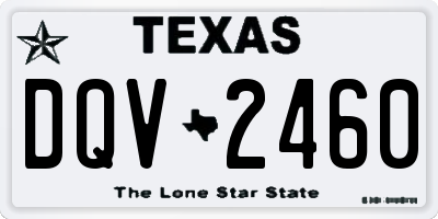 TX license plate DQV2460