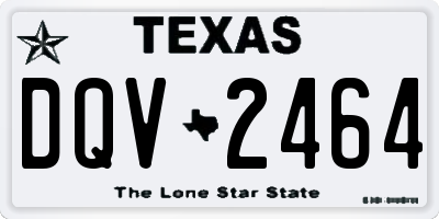 TX license plate DQV2464