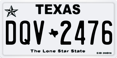 TX license plate DQV2476