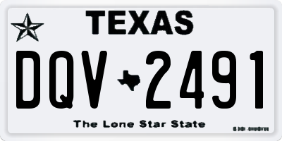 TX license plate DQV2491