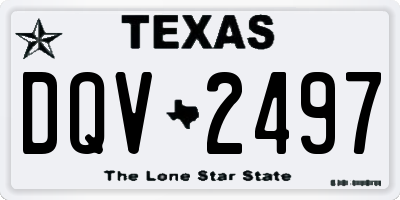TX license plate DQV2497