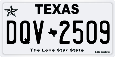 TX license plate DQV2509
