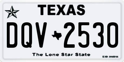 TX license plate DQV2530