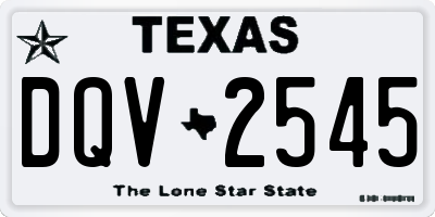 TX license plate DQV2545