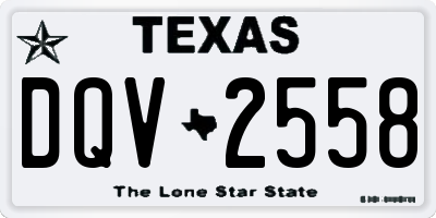 TX license plate DQV2558