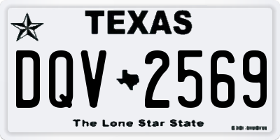 TX license plate DQV2569