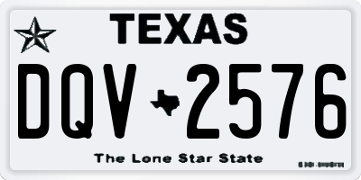 TX license plate DQV2576