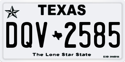 TX license plate DQV2585