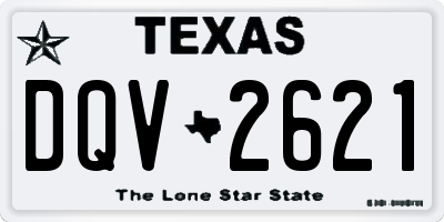 TX license plate DQV2621