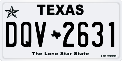 TX license plate DQV2631