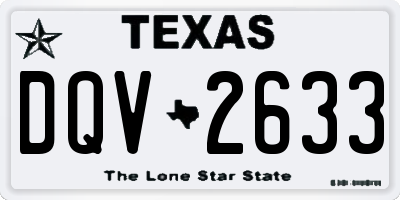TX license plate DQV2633