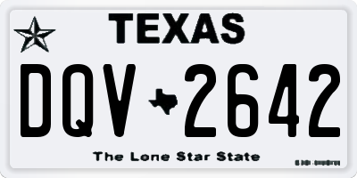 TX license plate DQV2642
