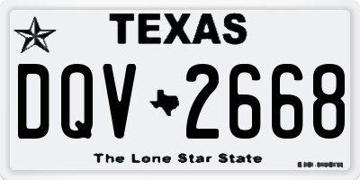 TX license plate DQV2668