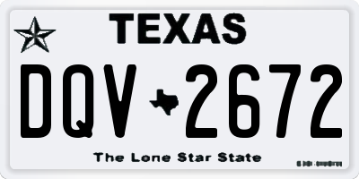 TX license plate DQV2672