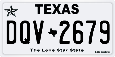TX license plate DQV2679
