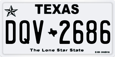TX license plate DQV2686