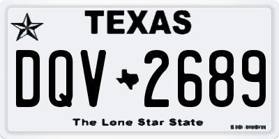 TX license plate DQV2689
