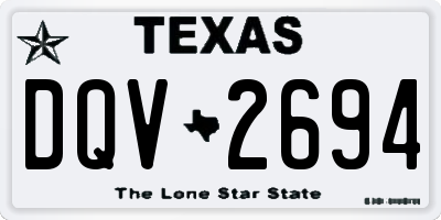 TX license plate DQV2694