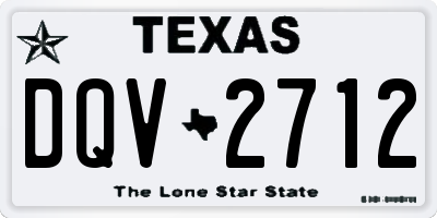 TX license plate DQV2712