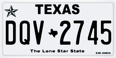 TX license plate DQV2745