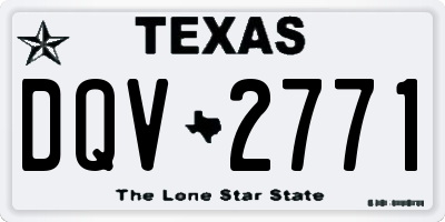 TX license plate DQV2771