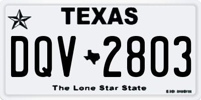 TX license plate DQV2803