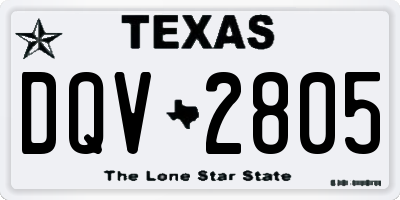 TX license plate DQV2805