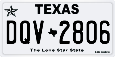 TX license plate DQV2806