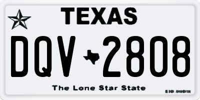 TX license plate DQV2808