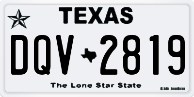 TX license plate DQV2819