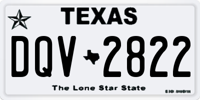 TX license plate DQV2822
