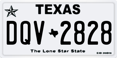 TX license plate DQV2828
