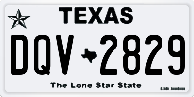 TX license plate DQV2829