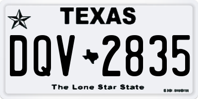 TX license plate DQV2835