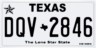 TX license plate DQV2846
