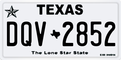 TX license plate DQV2852
