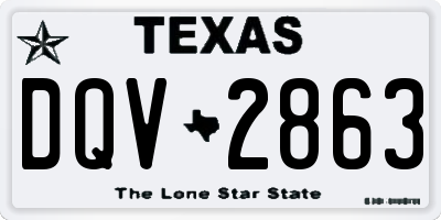 TX license plate DQV2863