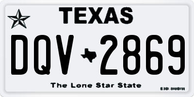 TX license plate DQV2869