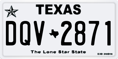 TX license plate DQV2871