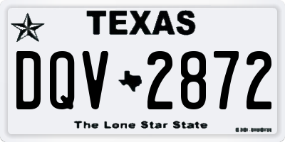 TX license plate DQV2872