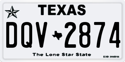 TX license plate DQV2874
