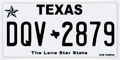 TX license plate DQV2879