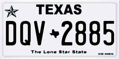 TX license plate DQV2885