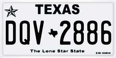 TX license plate DQV2886